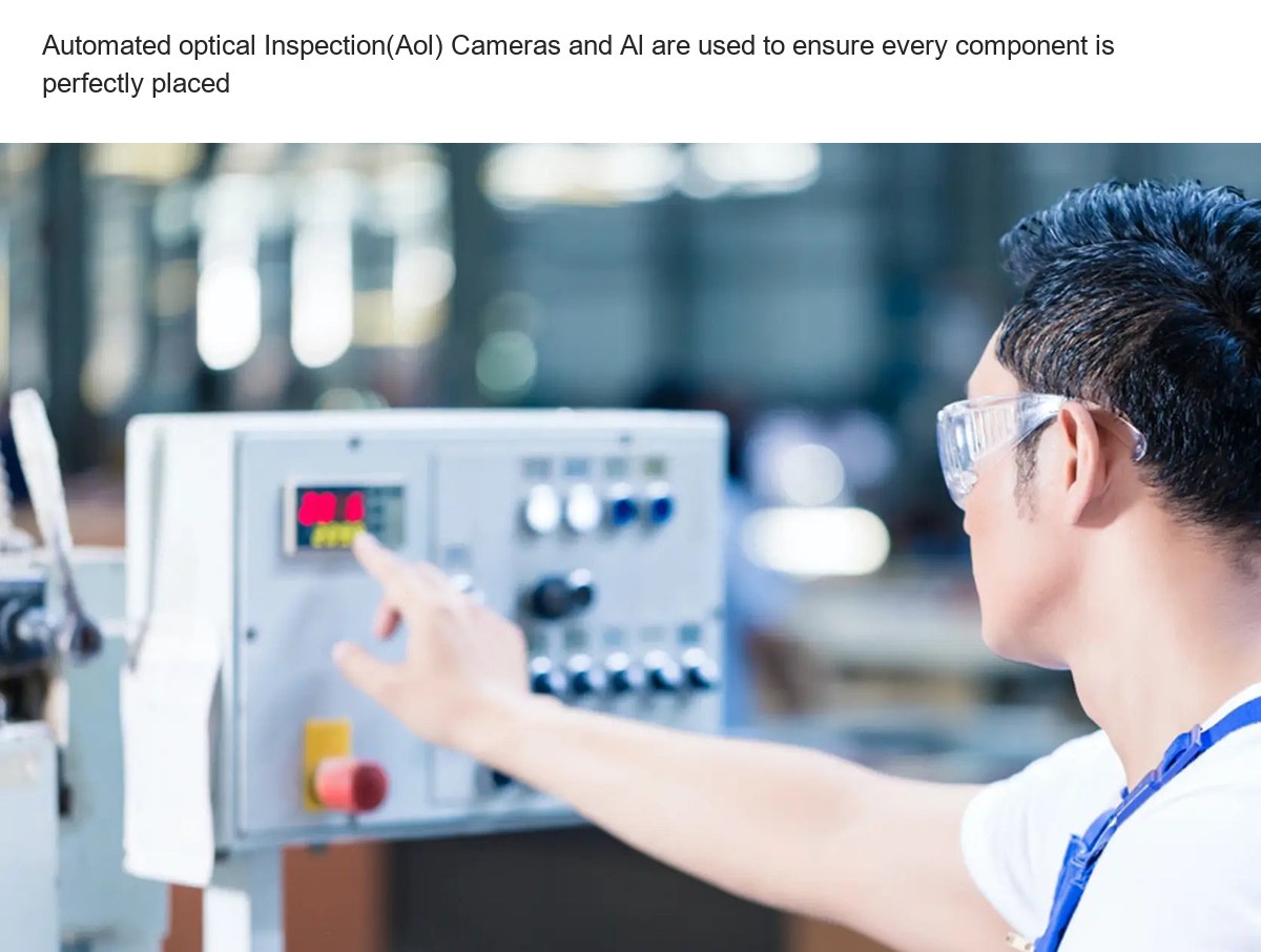 Automated optical Inspection(Aol) Cameras and Al are used to ensure every component is perfectly placed Hybrid Assembly lines Robo - view 27