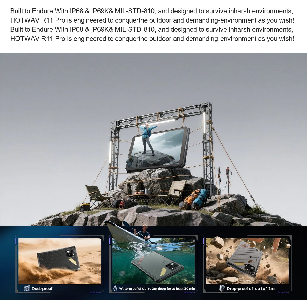 HOTWAV R11 Pro rugged tablets feature illustration 19