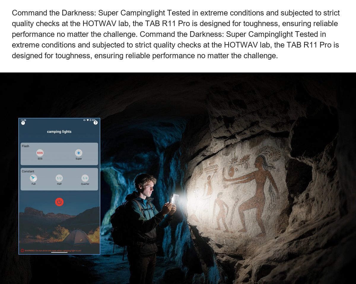 · NFC · Compact(8.7"), Lightweight(582g) · 1015OmAh Large Battery · Super Campinglight & Spotlight Combo · (8+16)GB RAM,256GB ROM - view 23