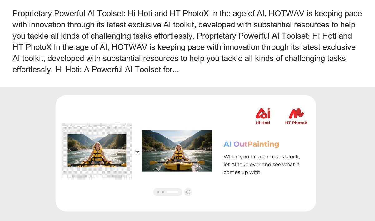 Proprietary Powerful AI Toolset: Hi Hoti and HT PhotoX In the age of AI, HOTWAV is keeping pace with innovation through its latest - view 48
