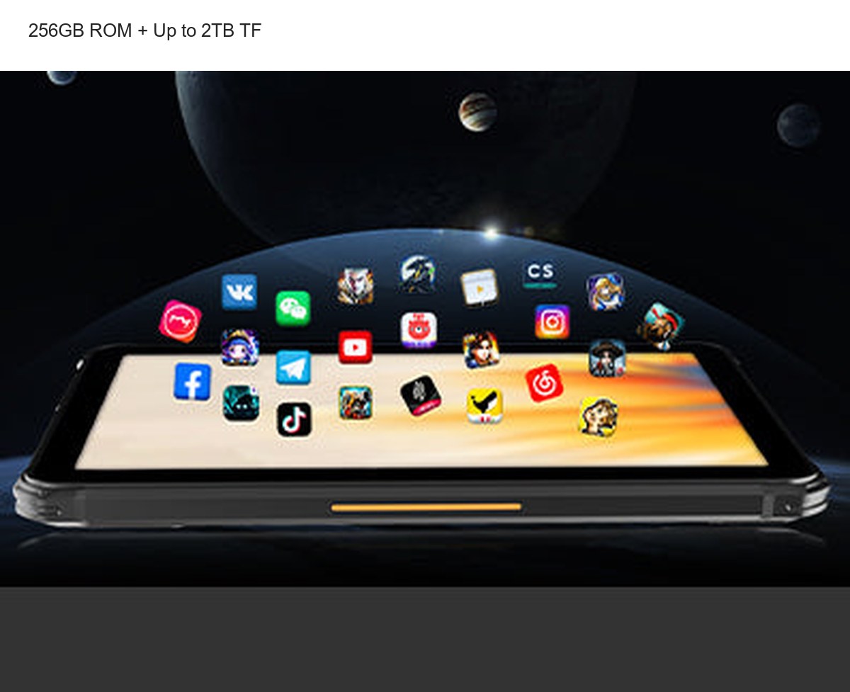 15600mAh Ultra-Large Battery 256GB ROM + Up to 2TB TF Up to 12GB RAM 10.1 inch HD+ Display IP68 & IP69K & MIL-STD-810H Android 13. - view 17