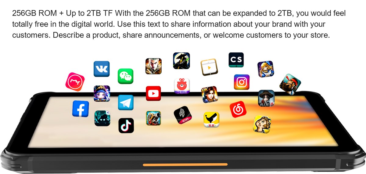 256GB ROM + Up to 2TB TF With the 256GB ROM that can be expanded to 2TB, you would feel totally free in the digital world. Use thi - view 35