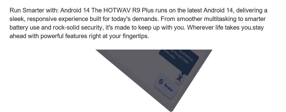 HOTWAV R9 Plus rugged tablets feature illustration 67