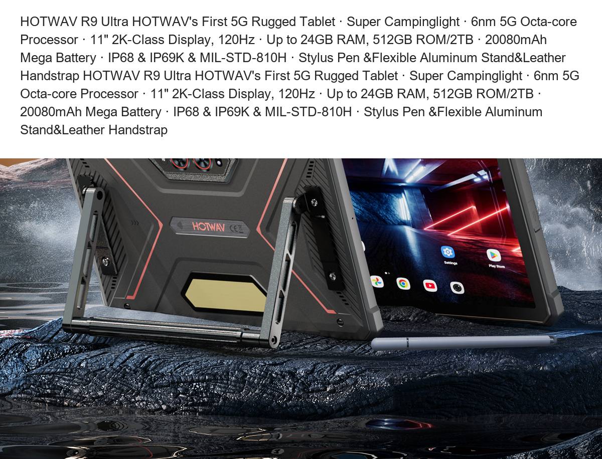 HOTWAV R9 Ultra 5G rugged tablets feature illustration 13