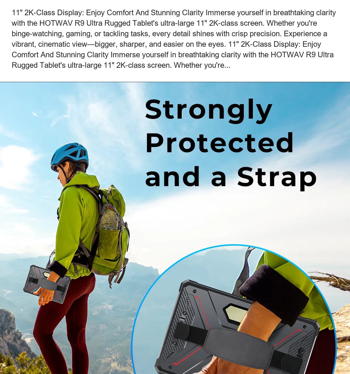 11" 2K-Class Display: Enjoy Comfort And Stunning Clarity Immerse yourself in breathtaking clarity with the HOTWAV R9 Ultra Rugged - view 38
