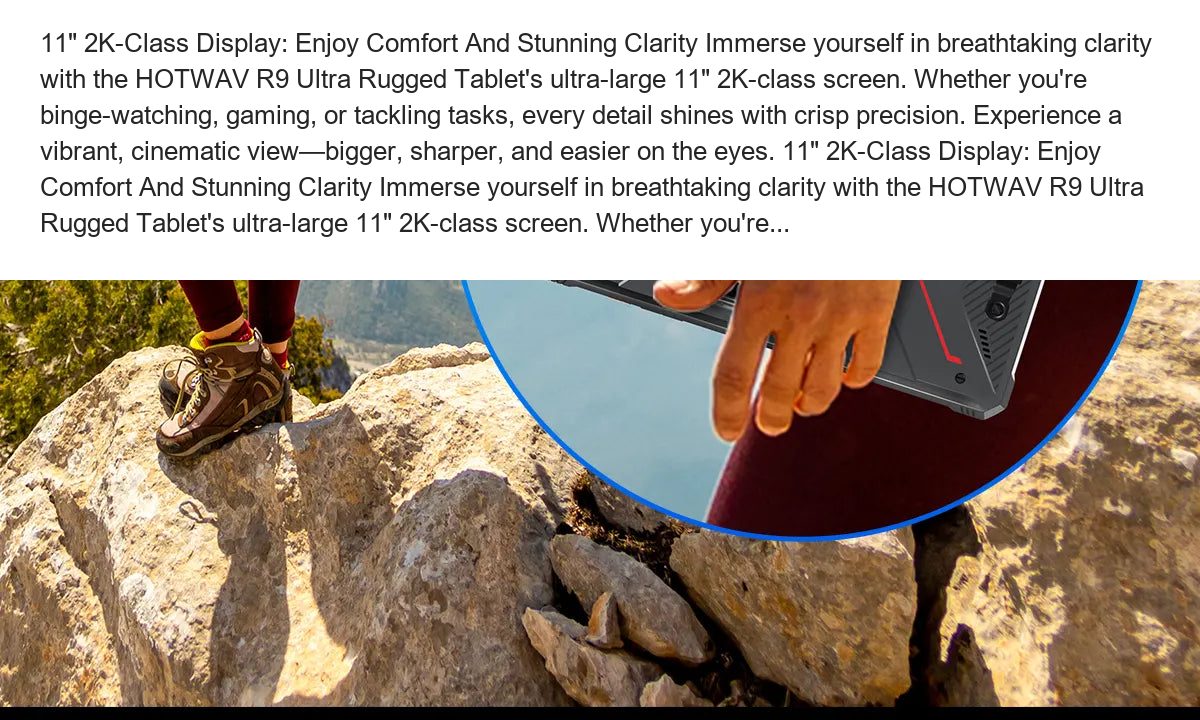 11" 2K-Class Display: Enjoy Comfort And Stunning Clarity Immerse yourself in breathtaking clarity with the HOTWAV R9 Ultra Rugged - view 39