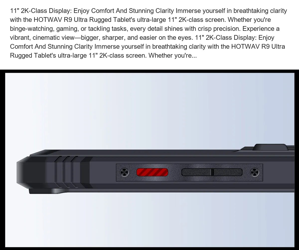 11" 2K-Class Display: Enjoy Comfort And Stunning Clarity Immerse yourself in breathtaking clarity with the HOTWAV R9 Ultra Rugged - view 41
