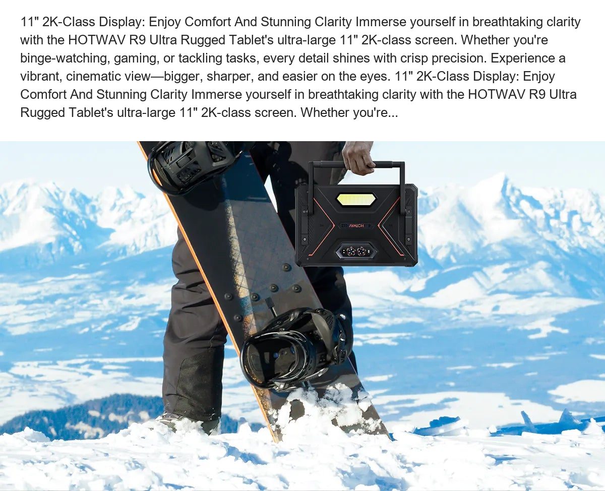 11" 2K-Class Display: Enjoy Comfort And Stunning Clarity Immerse yourself in breathtaking clarity with the HOTWAV R9 Ultra Rugged - view 54