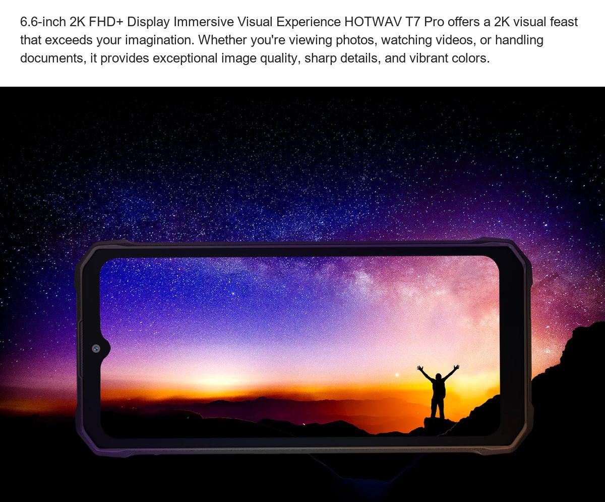 Extreme Temperature Usable in Temperatures between 70°C(158°F) and -55°C(-67°F) 6.6-inch 2K FHD+ Display Immersive Visual Experien - view 41