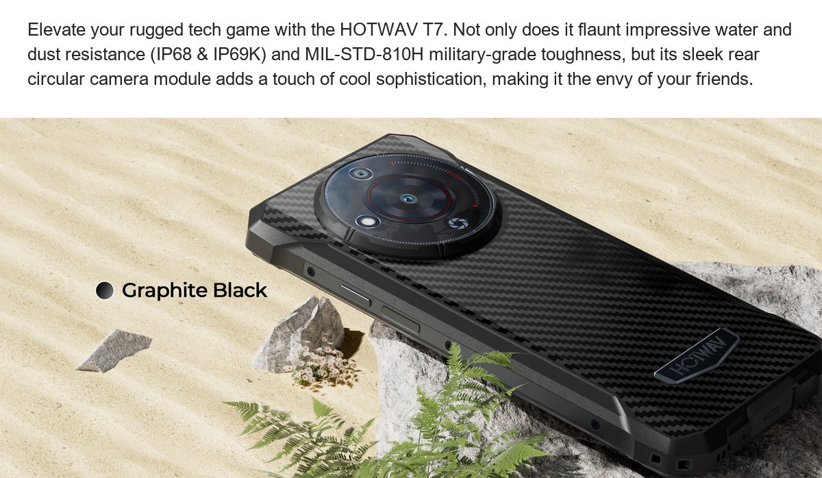 Elevate your rugged tech game with the HOTWAV T7. Not only does it flaunt impressive water and dust resistance (IP68 & IP69K) and - view 14