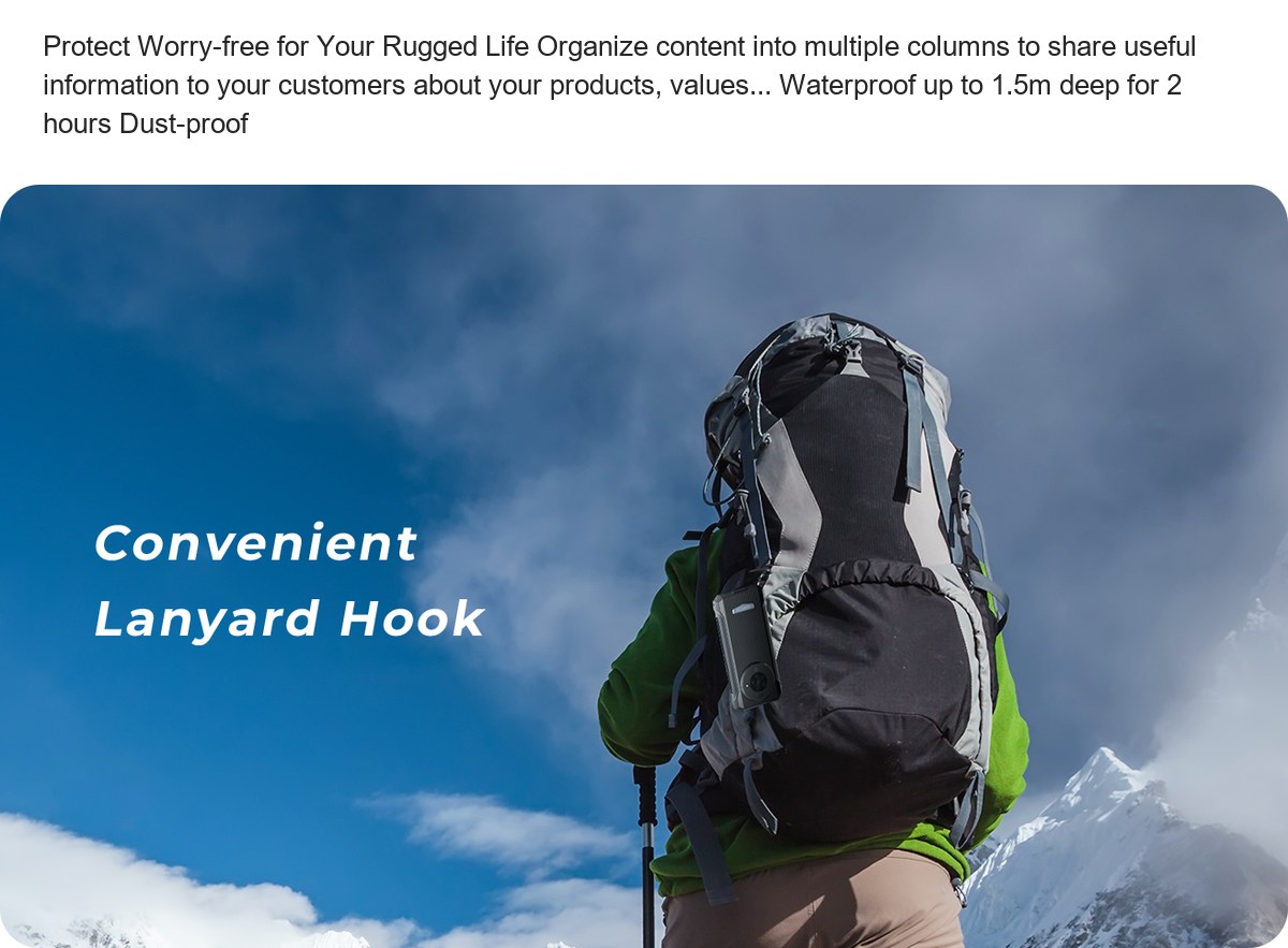 Protect Worry-free for Your Rugged Life Organize content into multiple columns to share useful information to your customers about - view 23