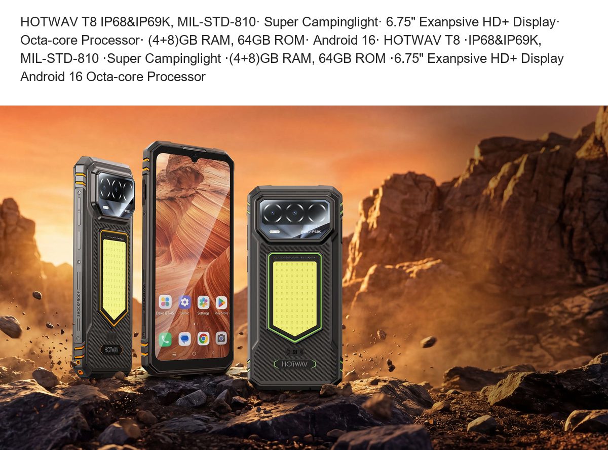 HOTWAV T8 rugged phones feature illustration 1