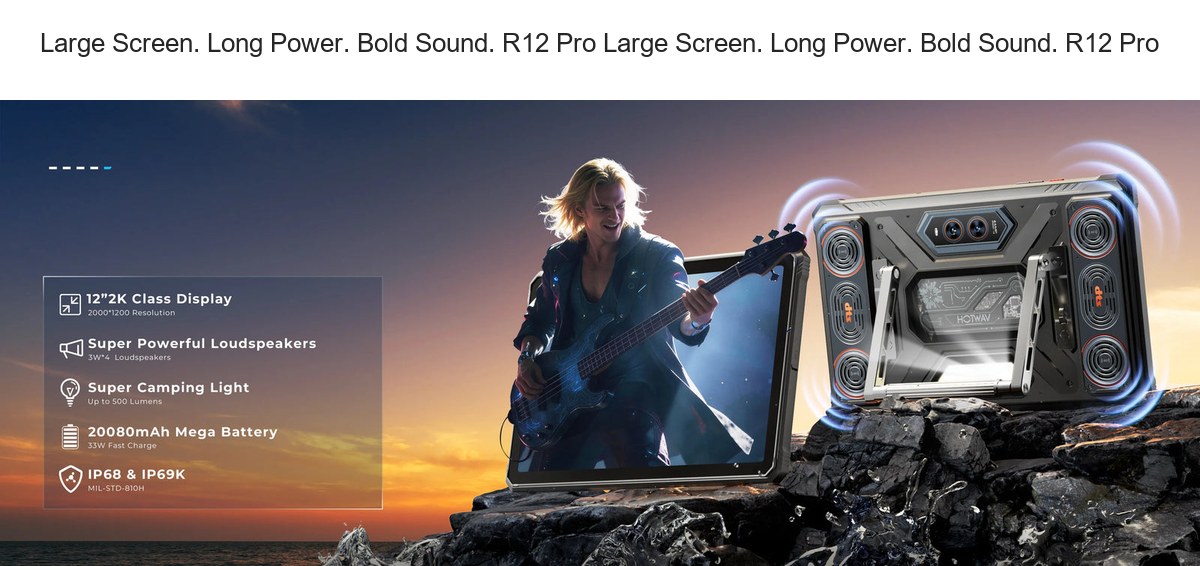 HOTWAV TAB R12 Pro rugged tablets feature illustration 1