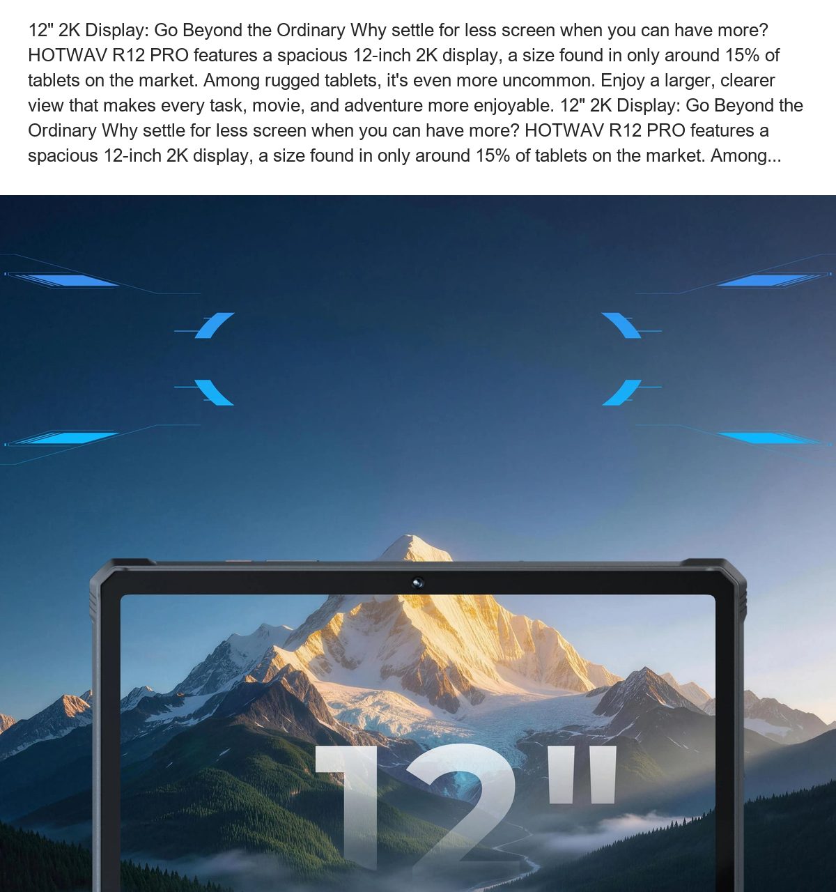 HOTWAV TAB R12 Pro rugged tablets feature illustration 10