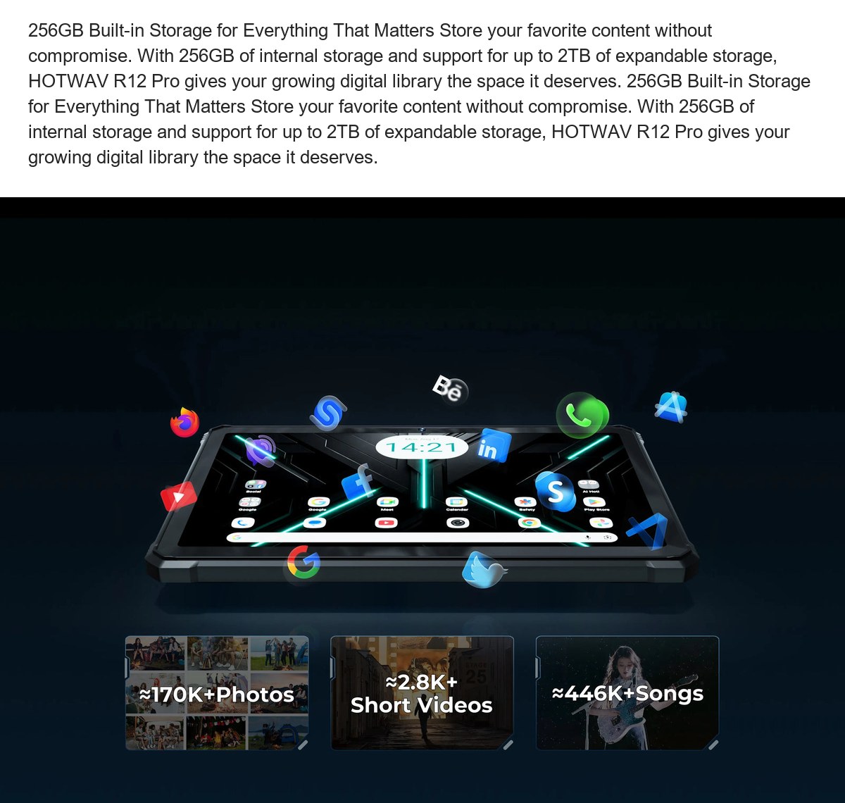 6GB RAM with 10GB Expansion: Smooth Multitasking Featuring 6GB of physical RAM and up to 10GB of memory expansion, HOTWAV R12 Pro - view 30