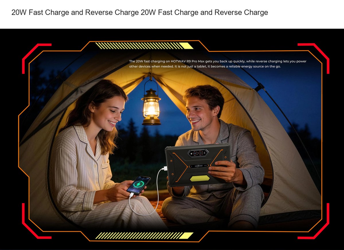 Light That Transforms the Night Turn darkness into clarity with a powerful rear camping light on HOTWAV R9 Pro Max. Bright, focuse - view 20