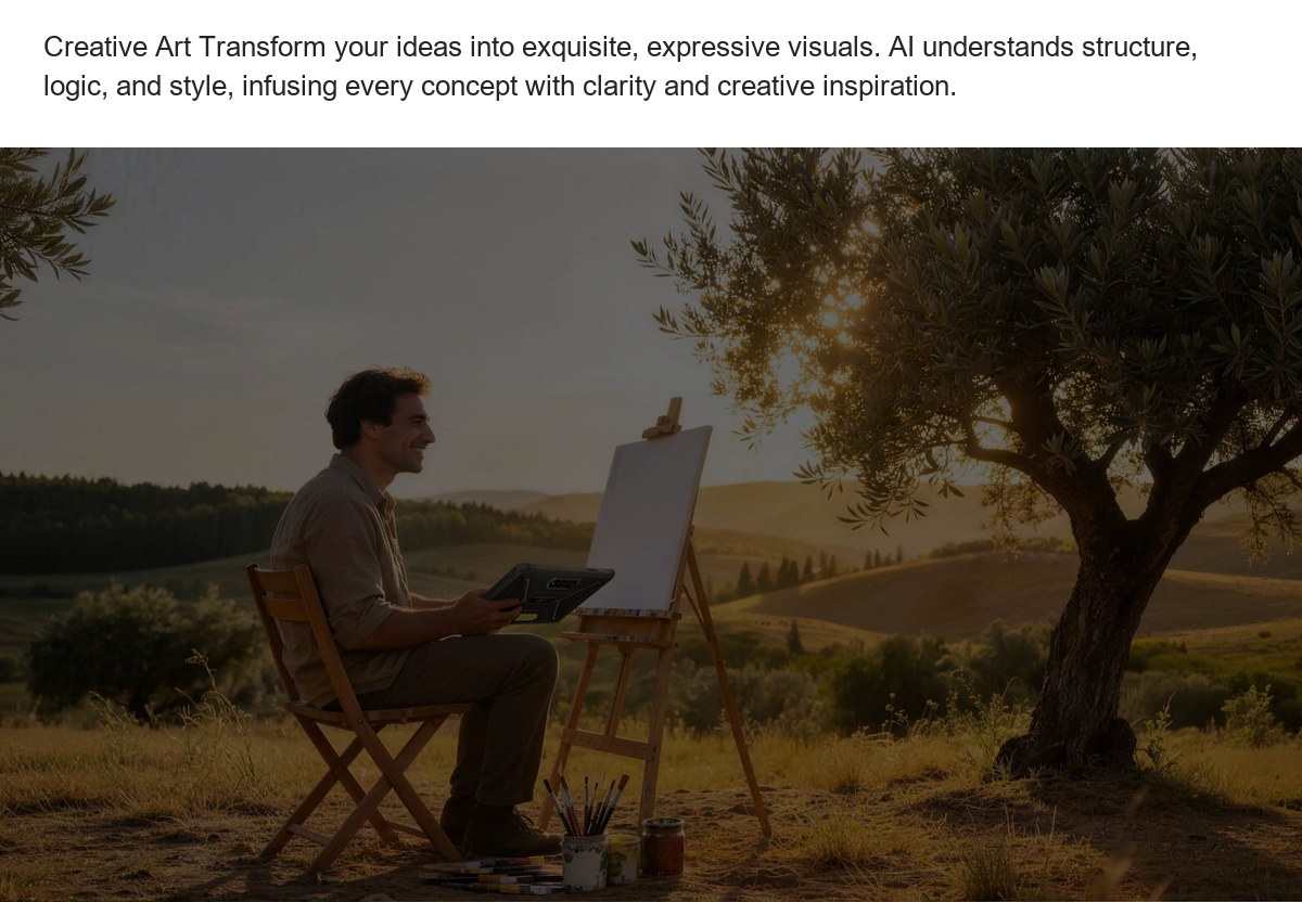 Creative Art Transform your ideas into exquisite, expressive visuals. AI understands structure, logic, and style, infusing every c - view 26
