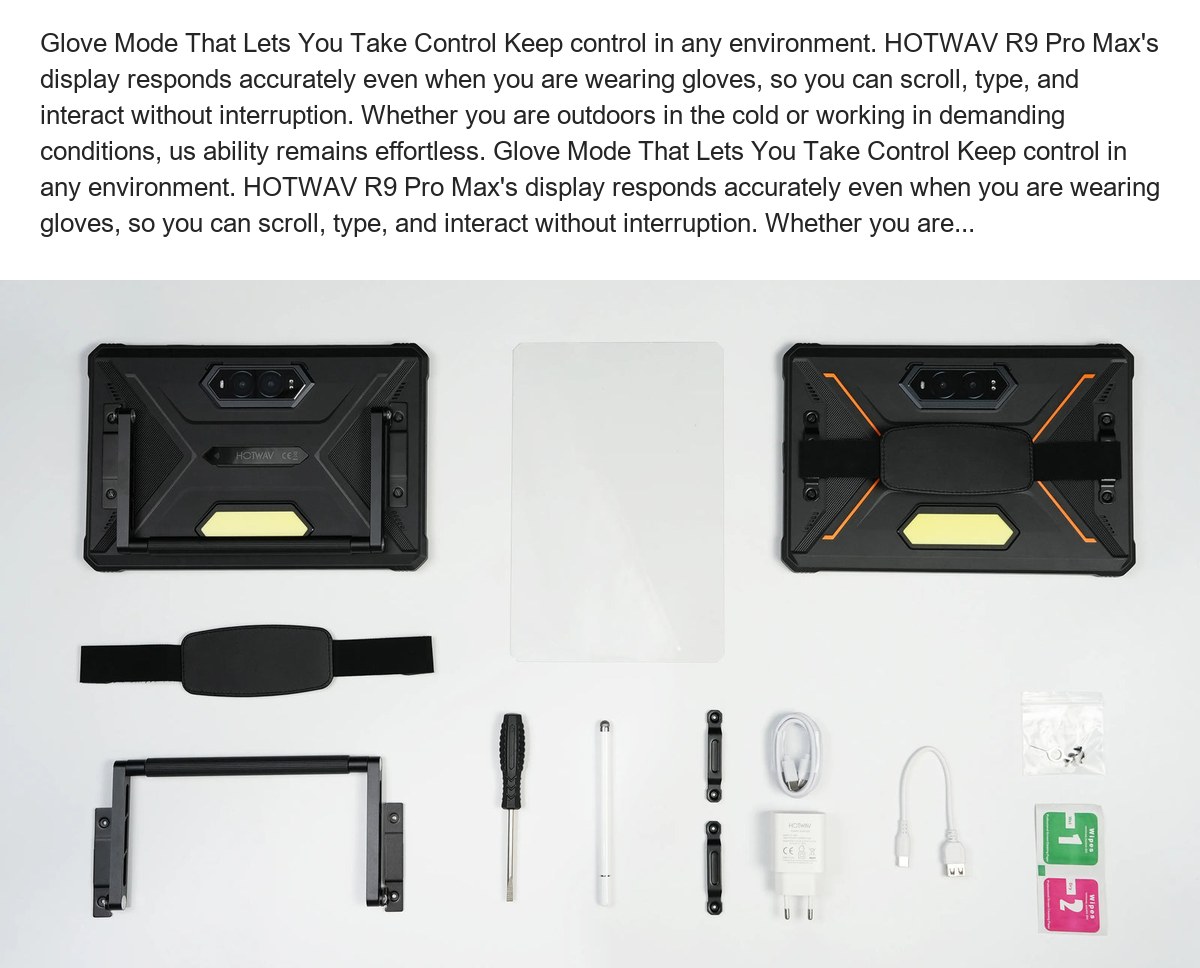 Glove Mode That Lets You Take Control Keep control in any environment. HOTWAV R9 Pro Max's display responds accurately even when y - view 69