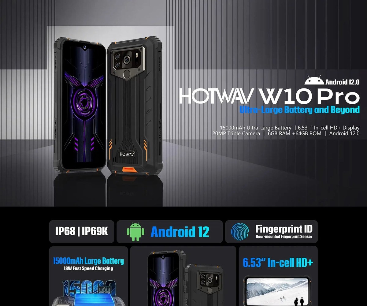 HOTWAV W10 Pro rugged phones feature illustration 1