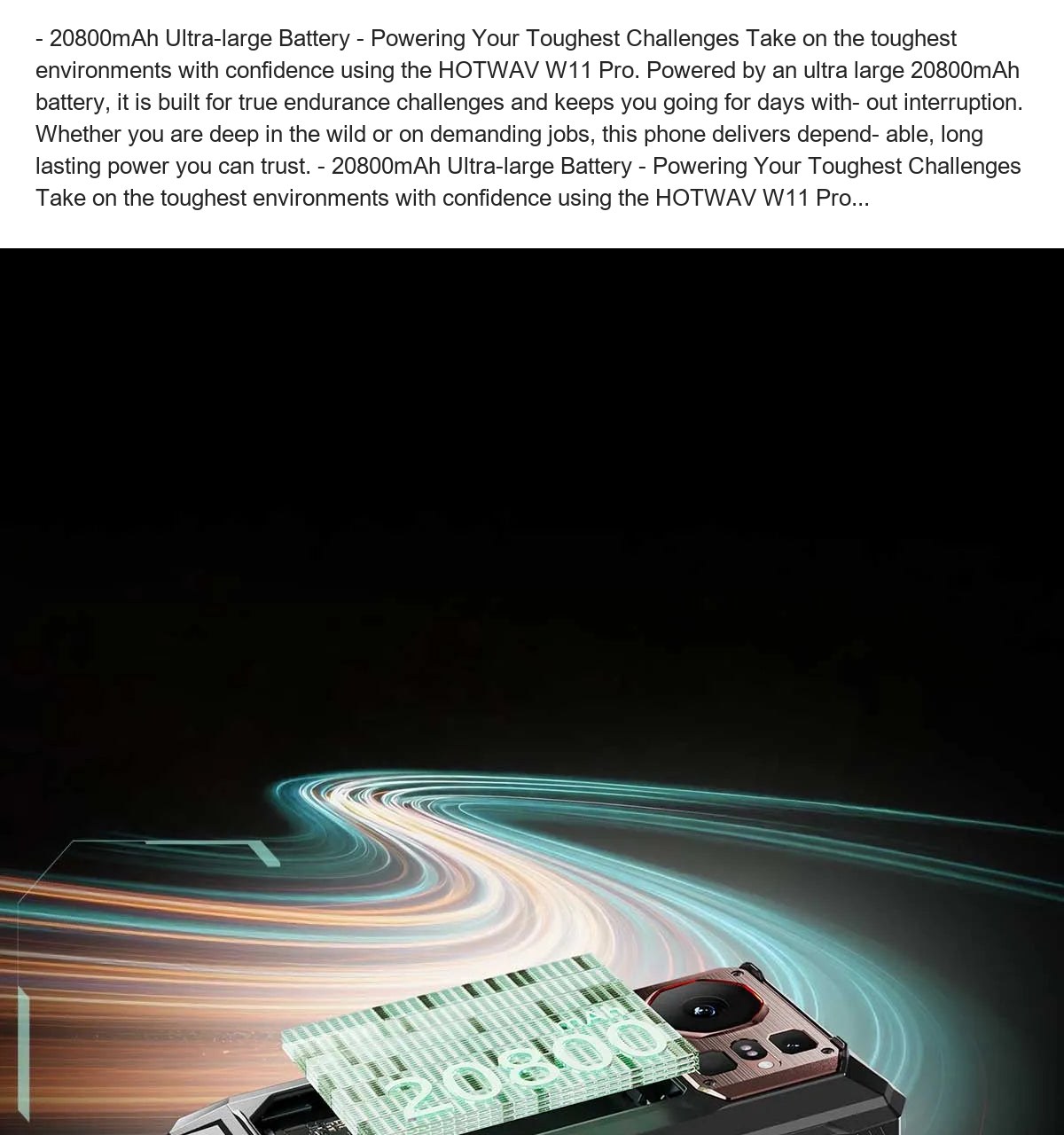 - 20800mAh Ultra-large Battery - Powering Your Toughest Challenges Take on the toughest environments with confidence using the HOT - view 14