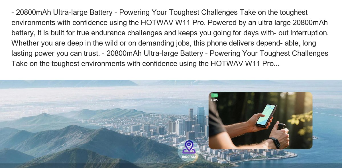 - 20800mAh Ultra-large Battery - Powering Your Toughest Challenges Take on the toughest environments with confidence using the HOT - view 18