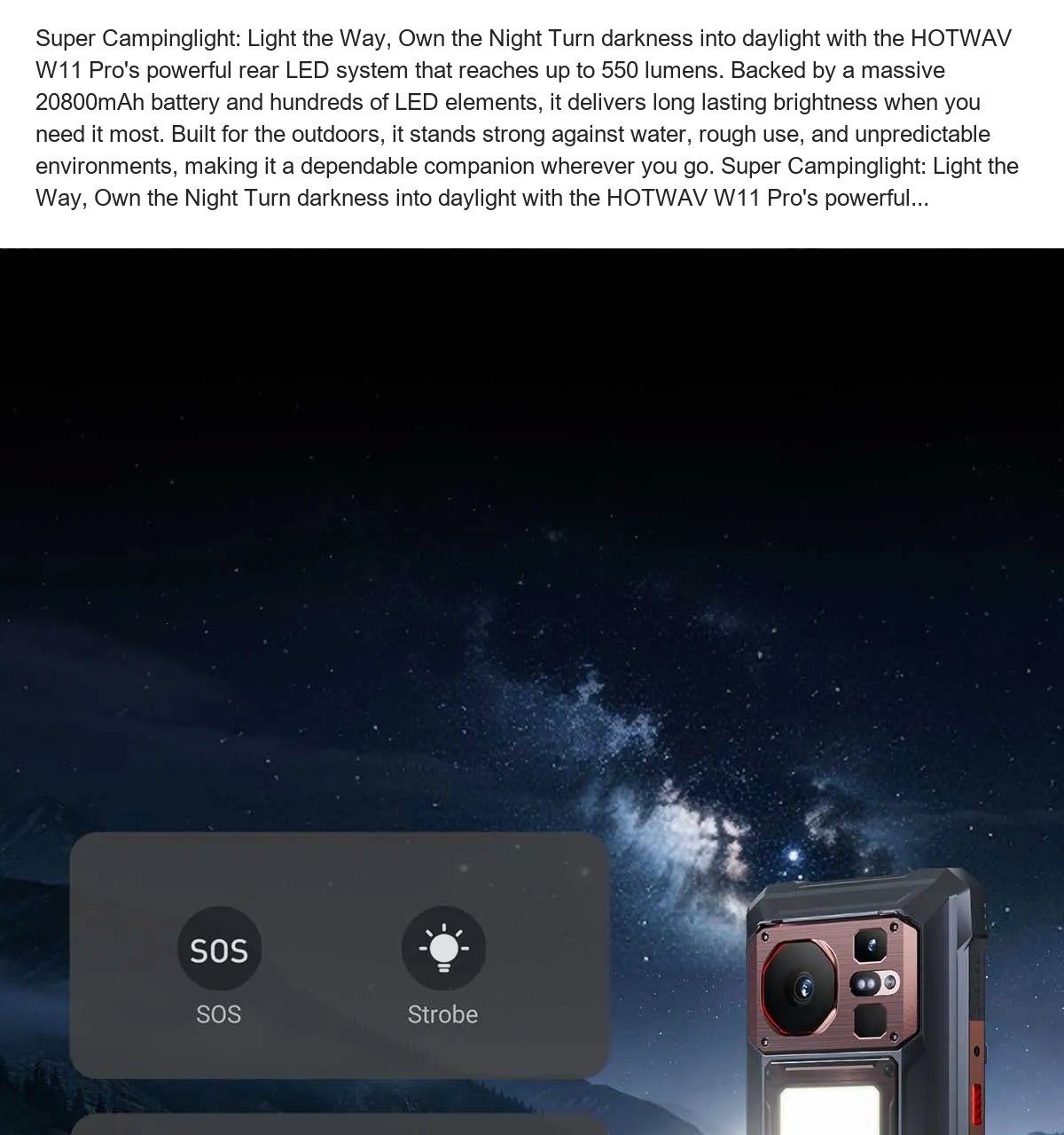 Ready to Save the Day: 10W Reverse Charge The HOTWAV W11 Pro takes its huge battery a step further by turning it into a reliable p - view 32