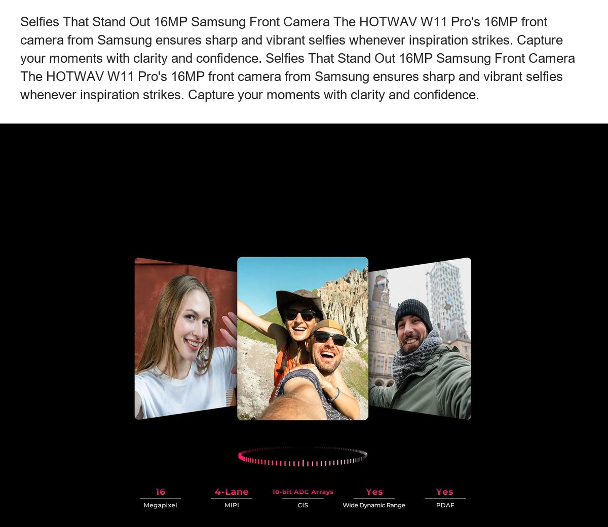 See Clearly Even in Total Darkness 20MP Sony Night Vision Camera Equipped with dual advanced IR sensors, the HOTWAV W11 Pro can de - view 80
