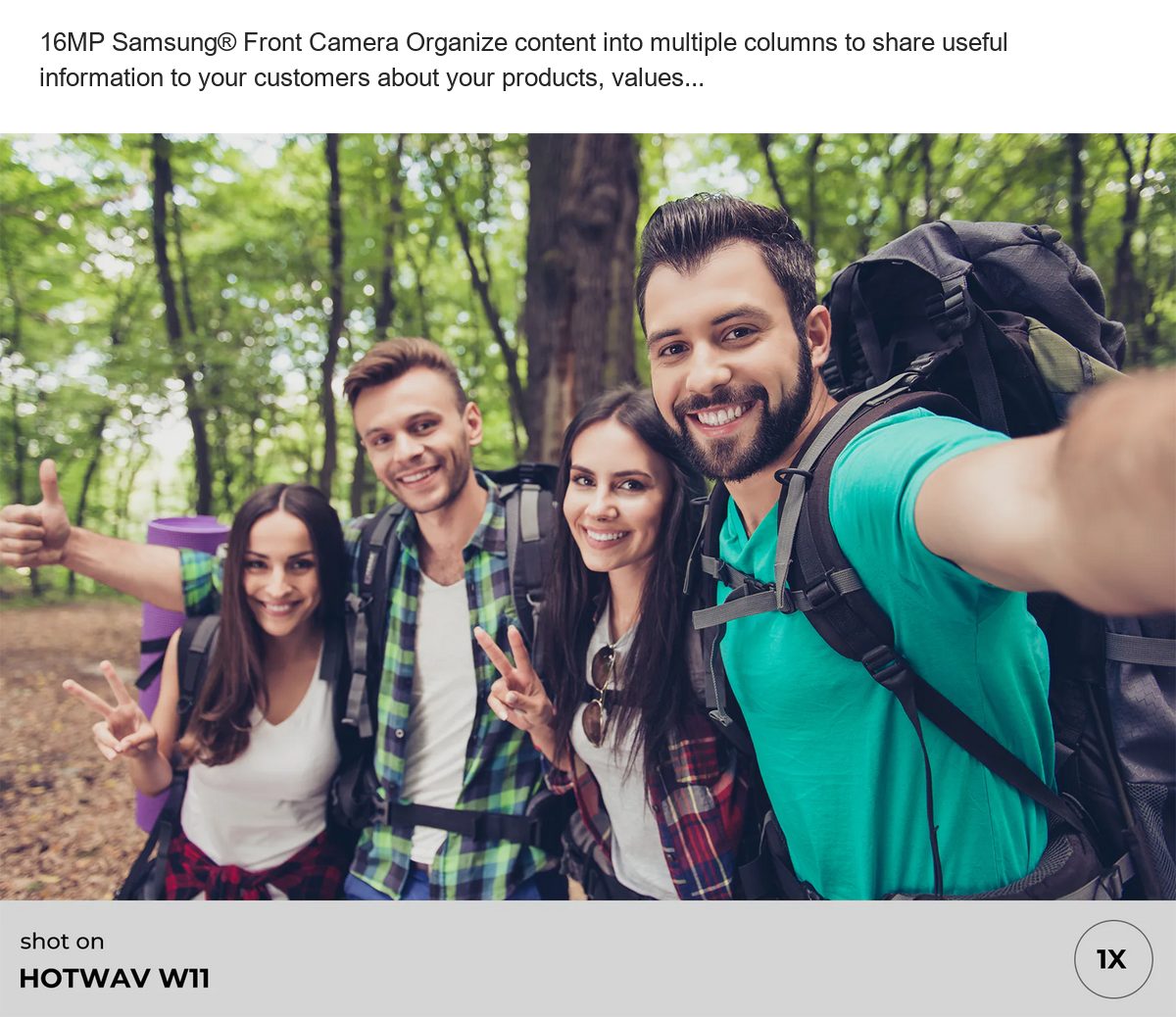 16MP Samsung® Front Camera Organize content into multiple columns to share useful information to your customers about your product - view 51