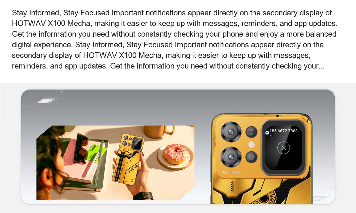 HOTWAV X100 MeCha smartphones feature illustration 13