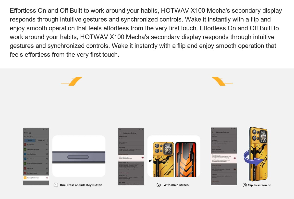 A New Look Whenever You Want It Why settle for a single style when your display can evolve with you? The HOTWAV X100 Mecha offers - view 14