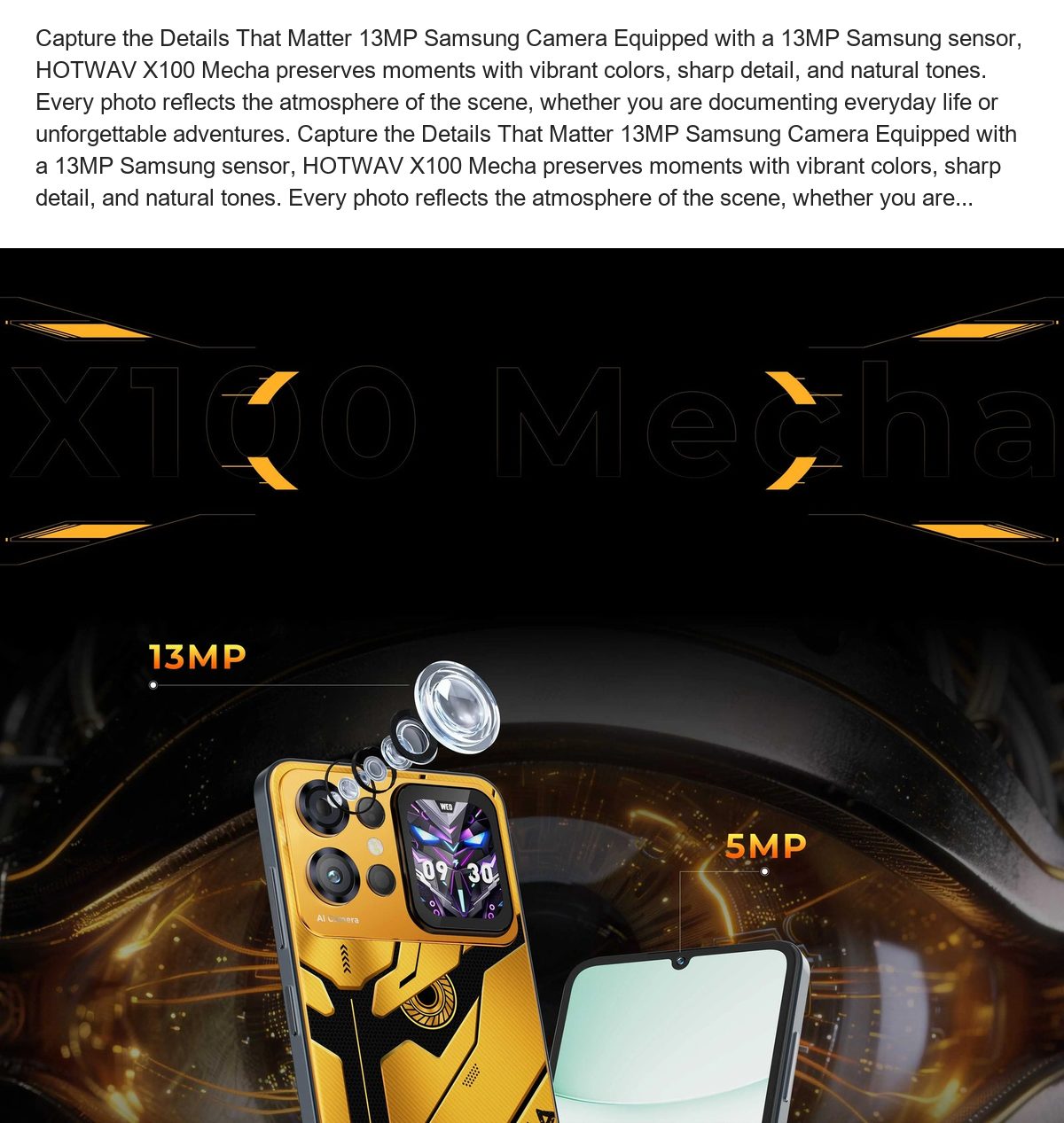 HOTWAV X100 MeCha smartphones feature illustration 37