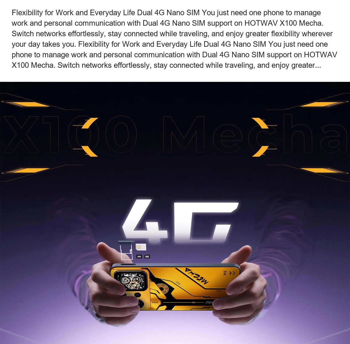 HOTWAV X100 MeCha smartphones feature illustration 61