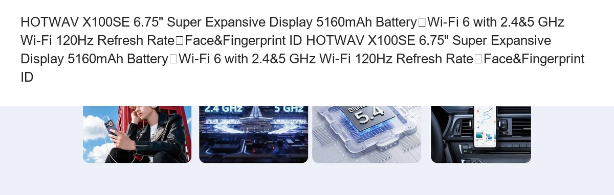 HOTWAV X100SE 6.75" Super Expansive Display 5160mAh Battery丨Wi-Fi 6 with 2.4&5 GHz Wi-Fi 120Hz Refresh Rate丨Face&Fingerprint ID - view 3