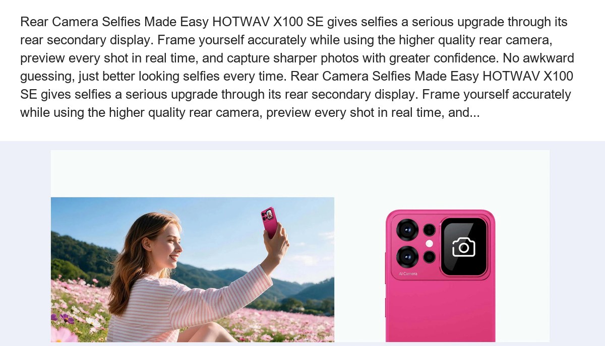 HOTWAV X100 SE smartphones feature illustration 10