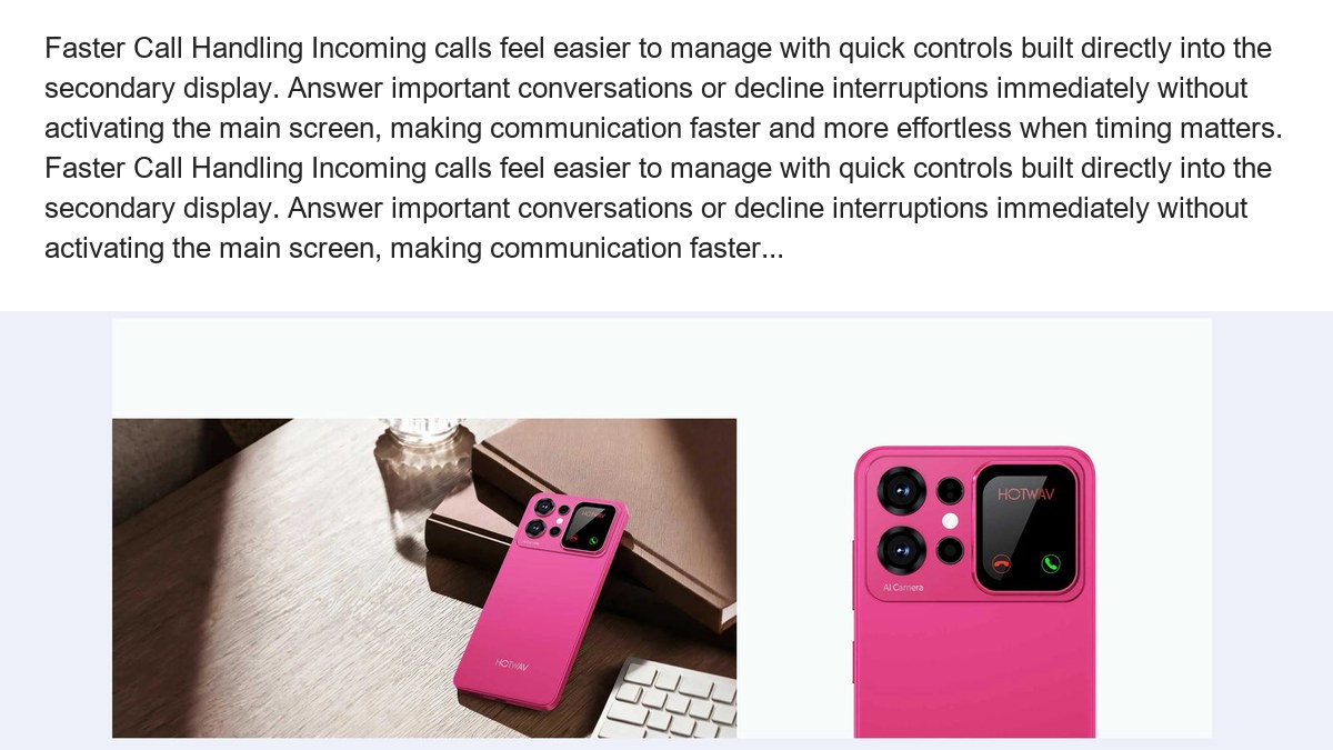 A Smarter Way to Stay in Control: Secondary Touch Display HOTWAV X100 SE turns its secondary display into an intelligent shortcut - view 12