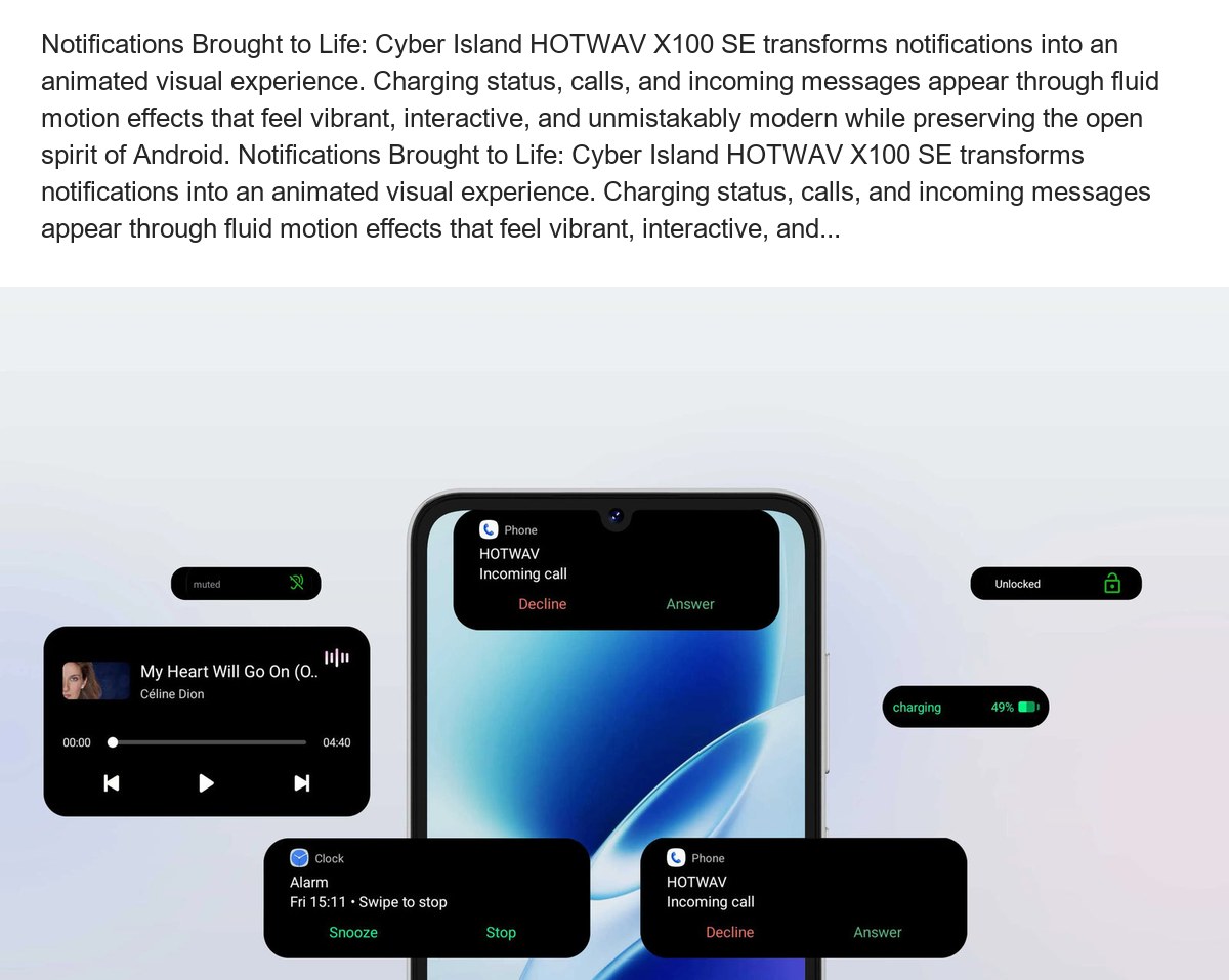 A Smarter Way to Stay in Control: Secondary Touch Display HOTWAV X100 SE turns its secondary display into an intelligent shortcut - view 14