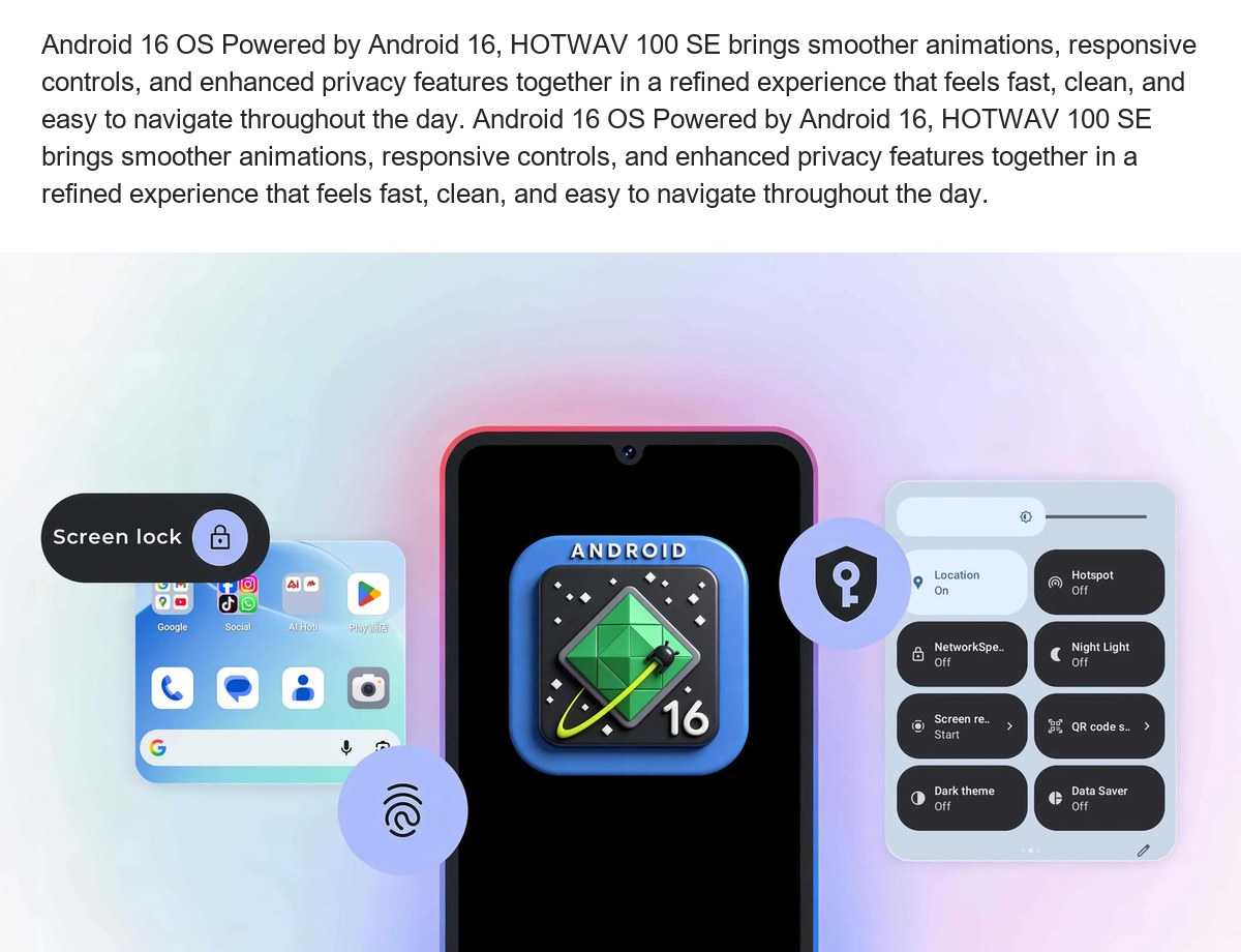 HOTWAV X100 SE smartphones feature illustration 43