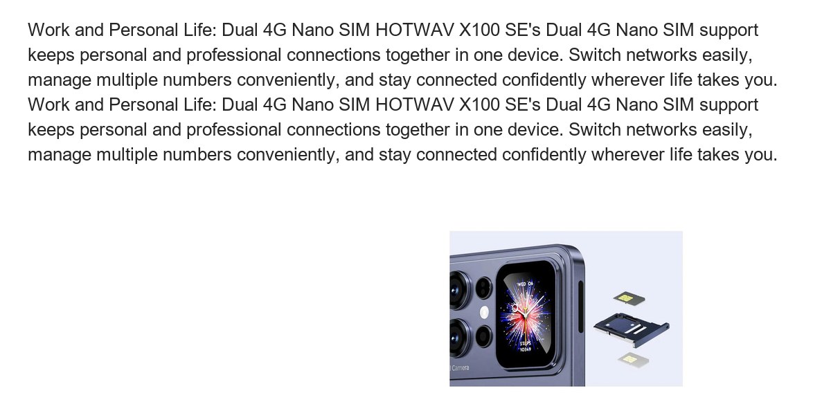 HOTWAV X100 SE smartphones feature illustration 46