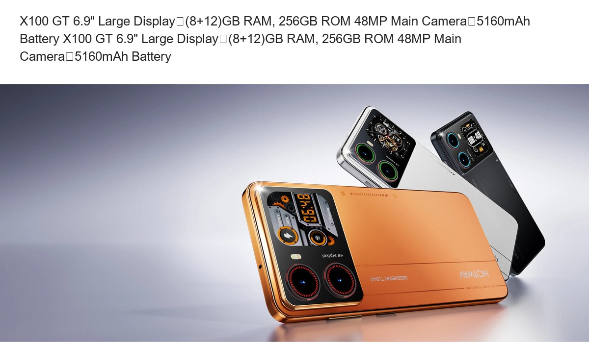 X100 GT 6.9" Large Display丨(8+12)GB RAM, 256GB ROM 48MP Main Camera丨5160mAh Battery X100 GT 6.9" Large Display丨(8+12)GB RAM, 256GB - view 11