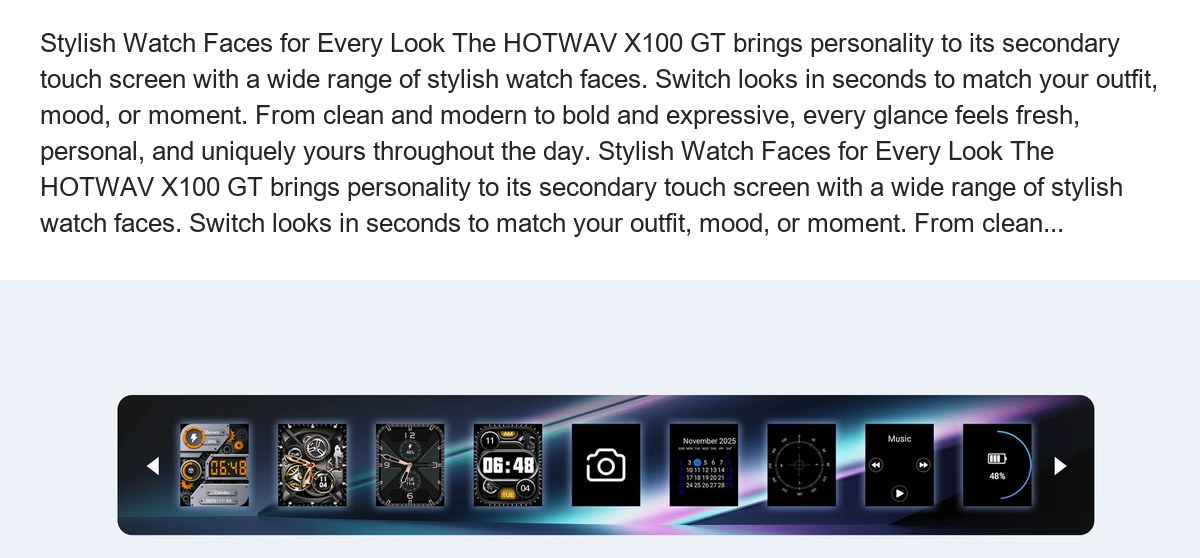 Where Design Meets Everyday Use: Secondary Touch Screen The secondary touch screen on the HOTWAV X100 GT is built to do more than - view 18