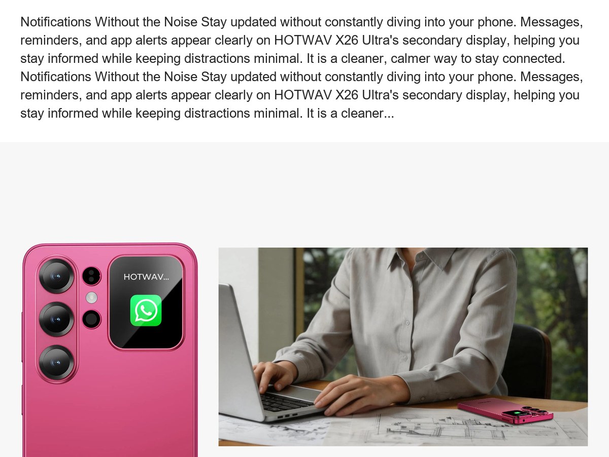 HOTWAV X26 Ultra smartphones feature illustration 13