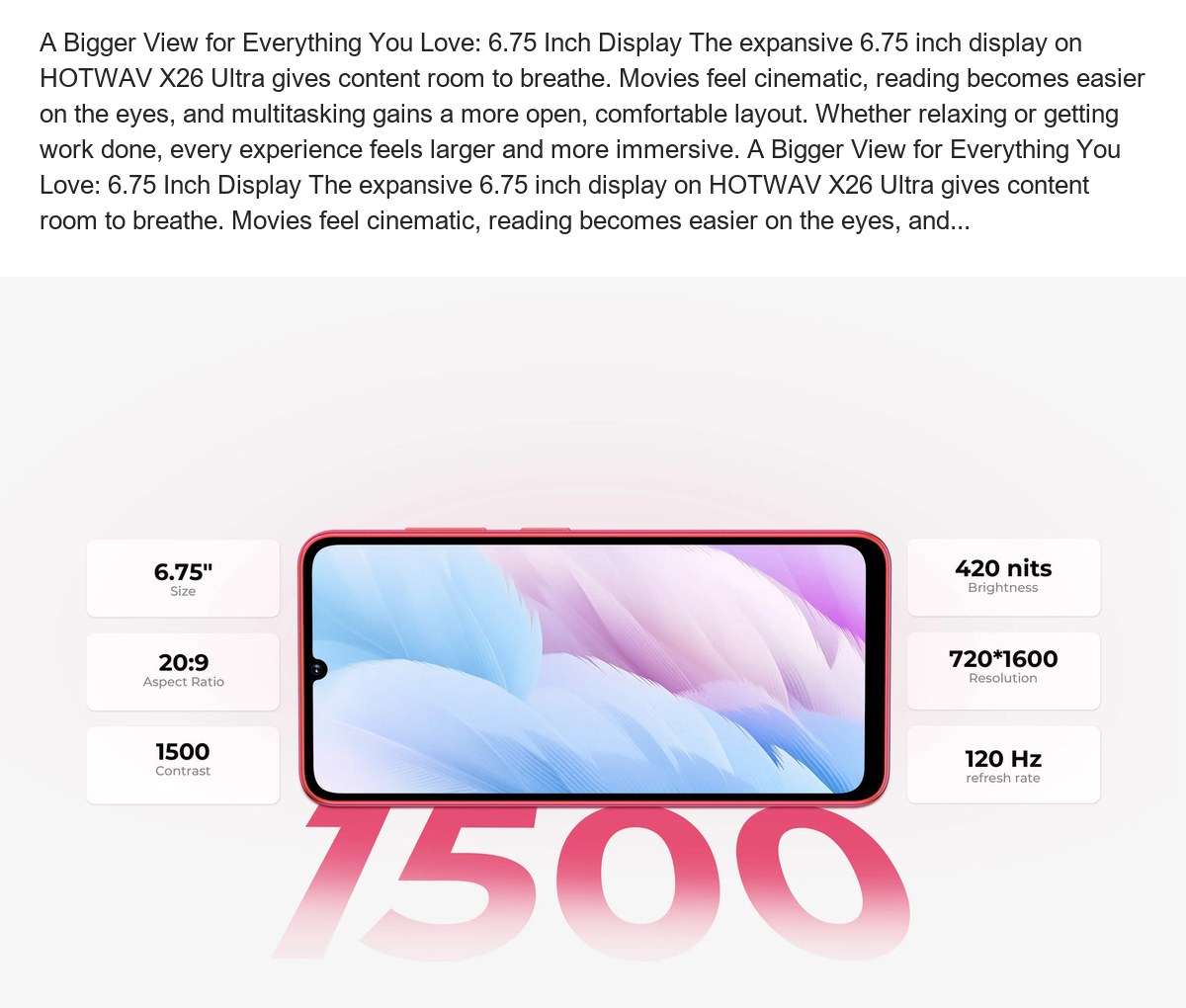 HOTWAV X26 Ultra smartphones feature illustration 28