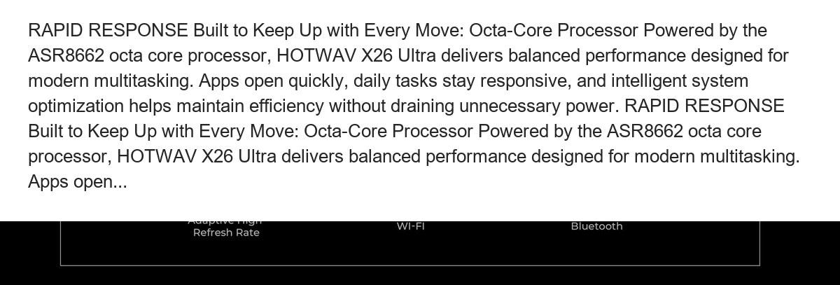 HOTWAV X26 Ultra smartphones feature illustration 31