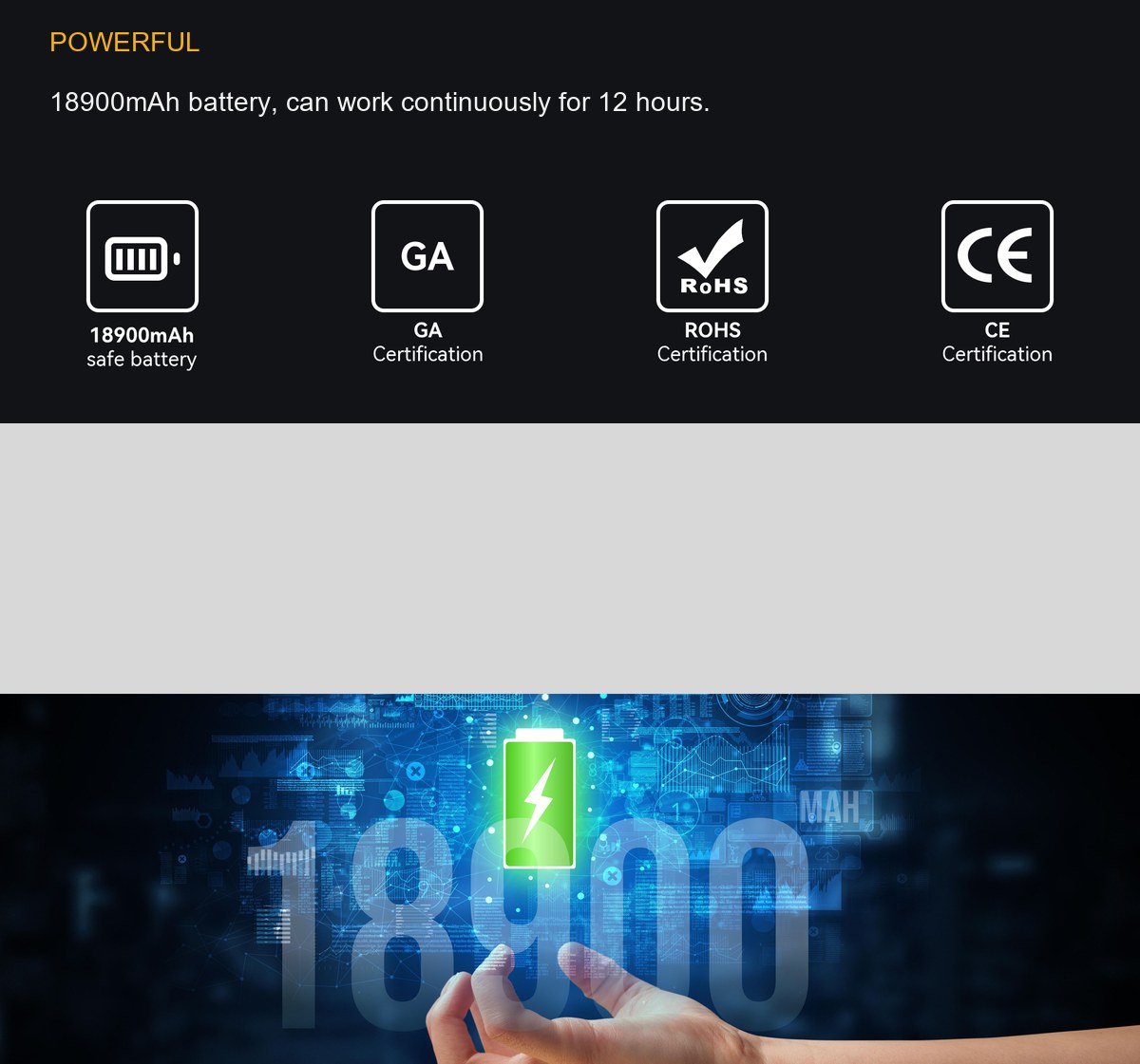 HUGEROCK R80 product features