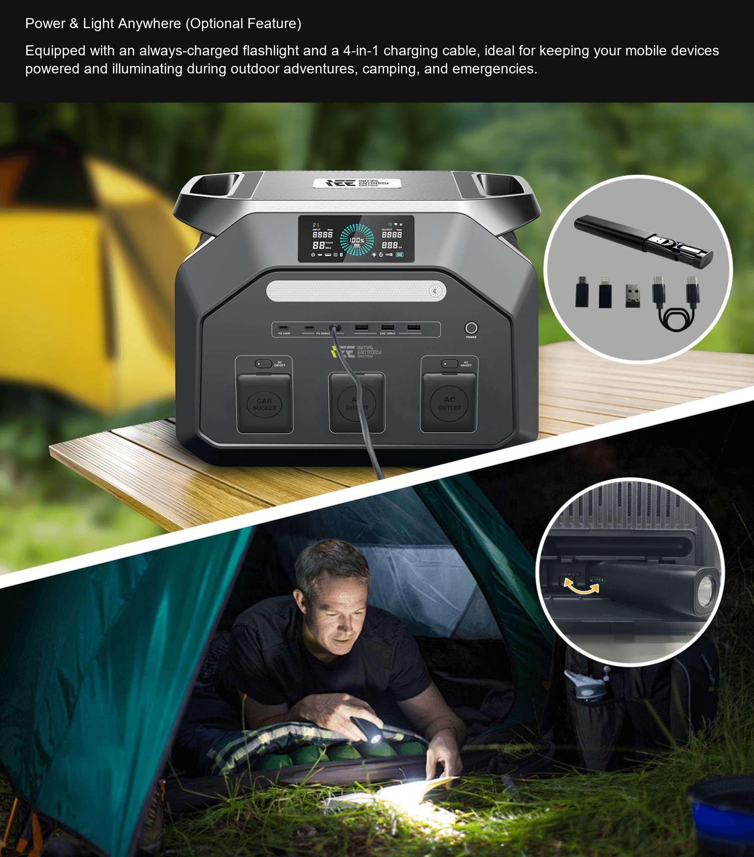 IEETek P1800 Power & Light Anywhere (Optional Feature)
