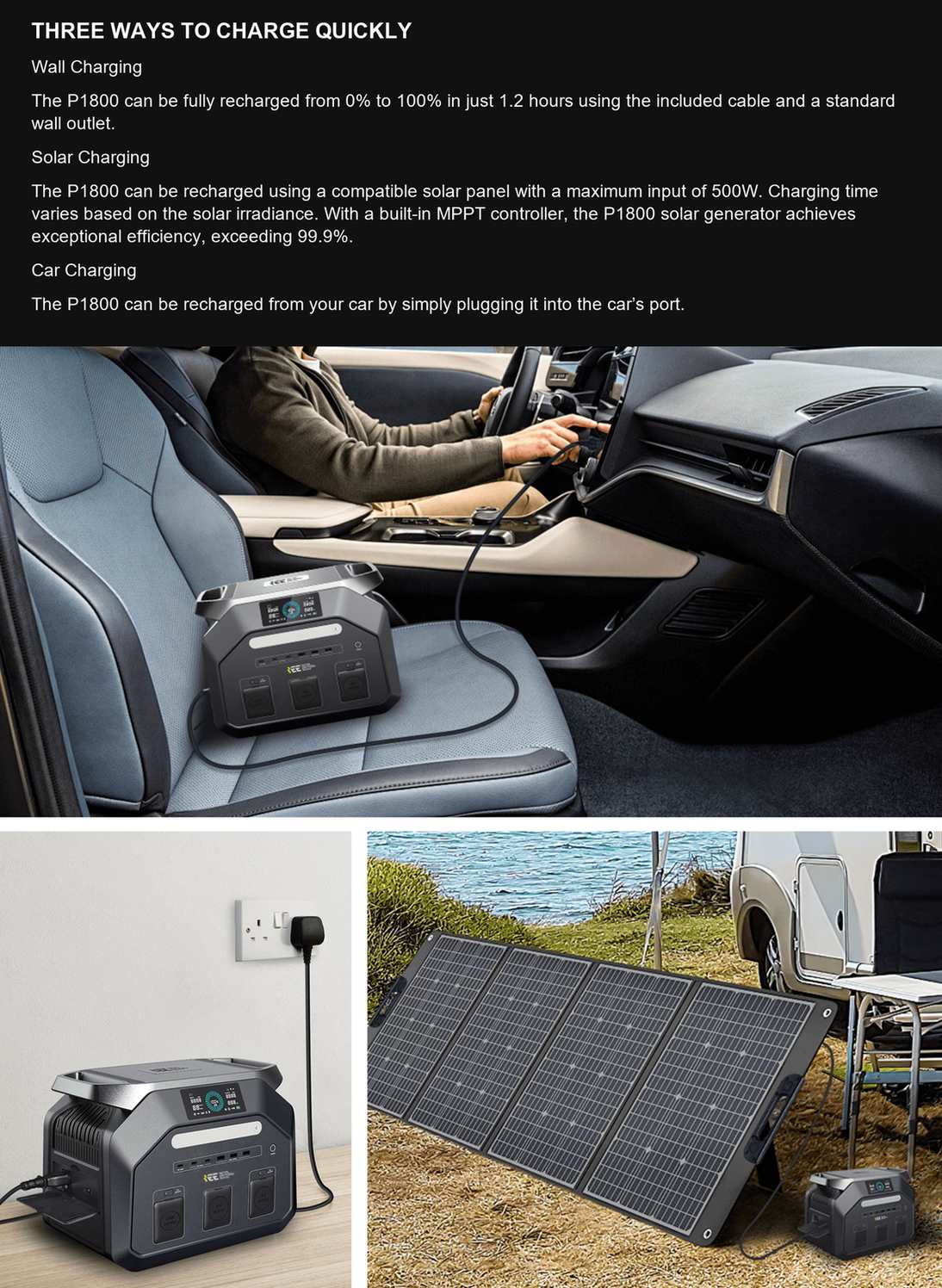 P1800 THREE WAYS TO CHARGE QUICKLY