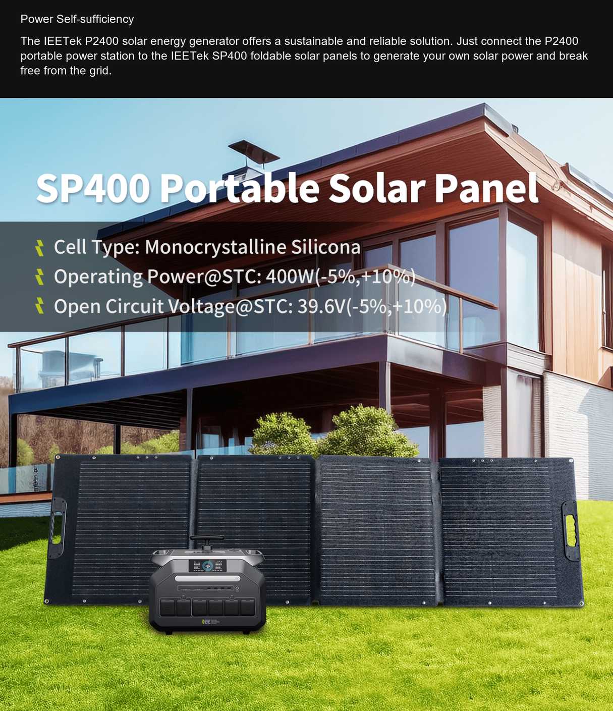 IEETek P2400 Power Self-sufficiency