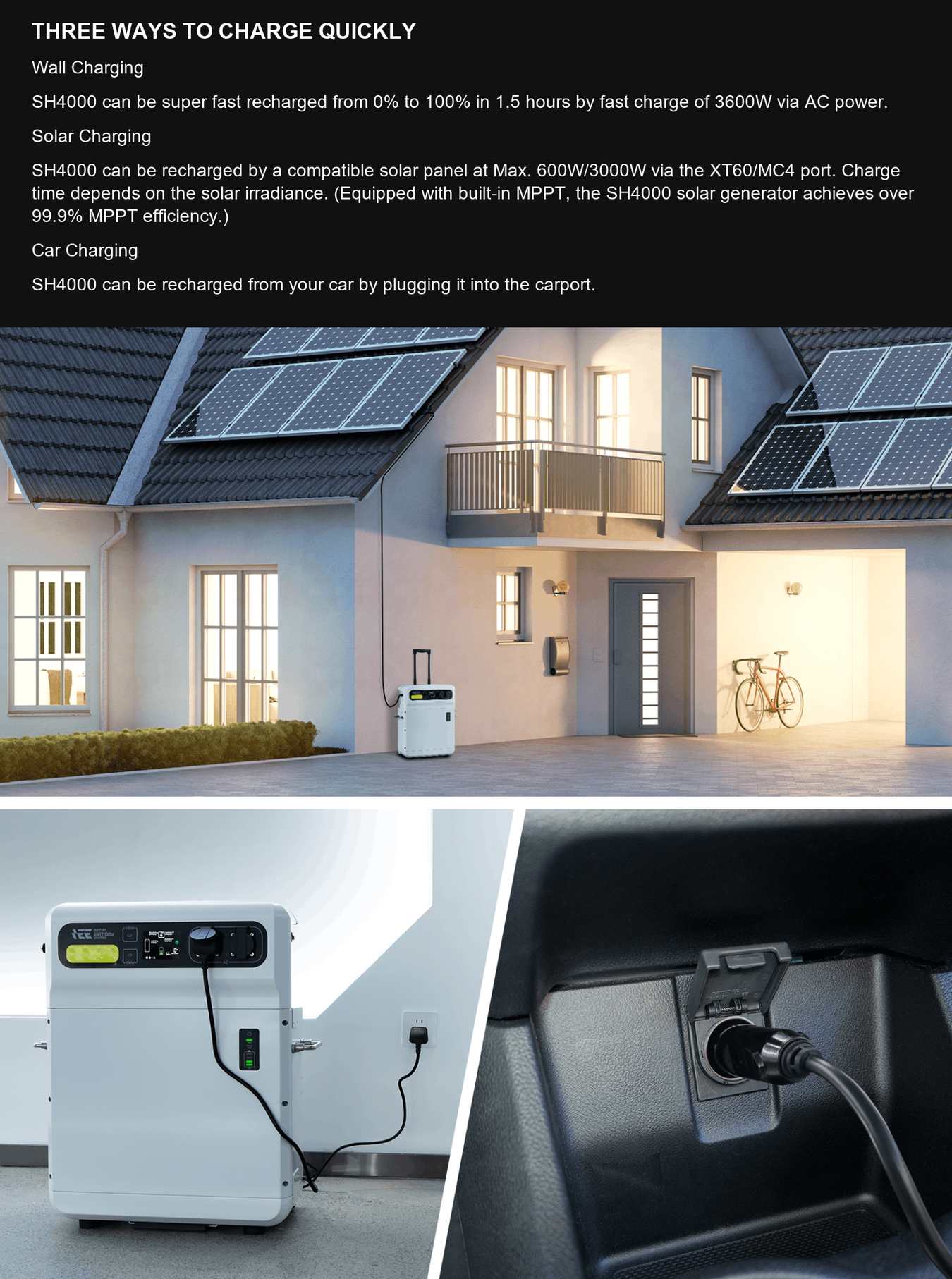 SH4000 THREE WAYS TO CHARGE QUICKLY