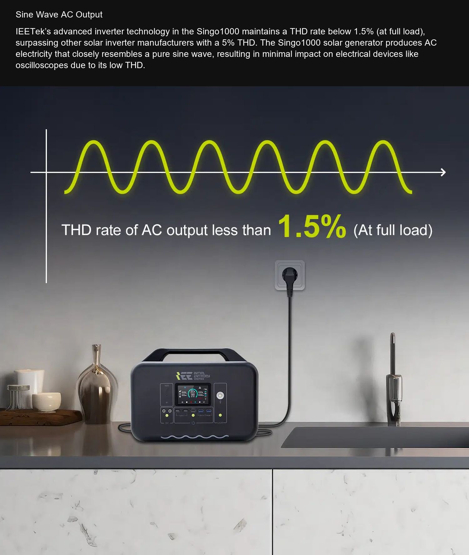 Singo1000 Sine Wave AC Output