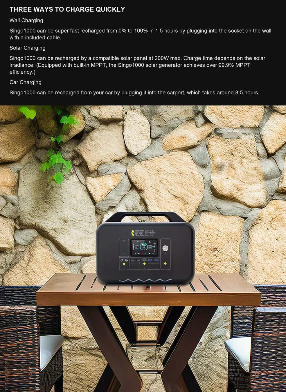 Singo1000 THREE WAYS TO CHARGE QUICKLY